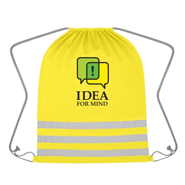 Reflective Safety Drawstring Bag - Reflective Safety Drawstring Bag - Image 8 of 13