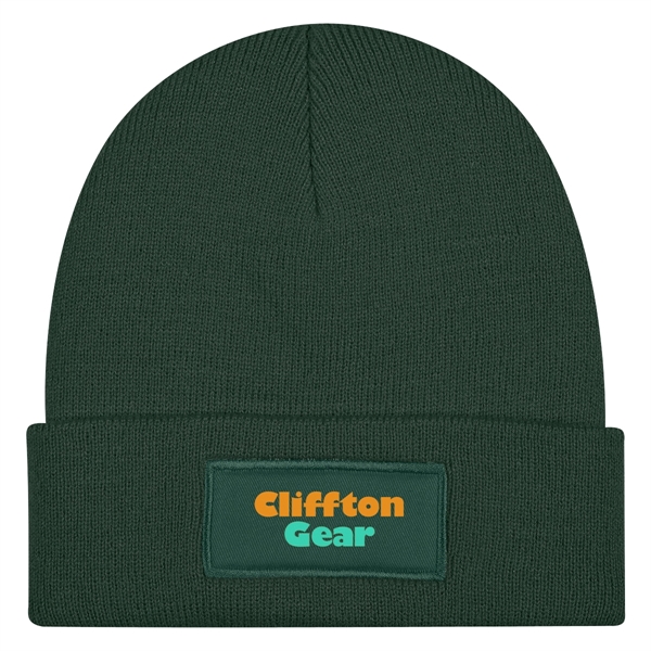 Patch Knit Beanie With Cuff - Patch Knit Beanie With Cuff - Image 2 of 10