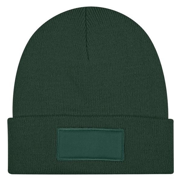 Patch Knit Beanie With Cuff - Patch Knit Beanie With Cuff - Image 7 of 10
