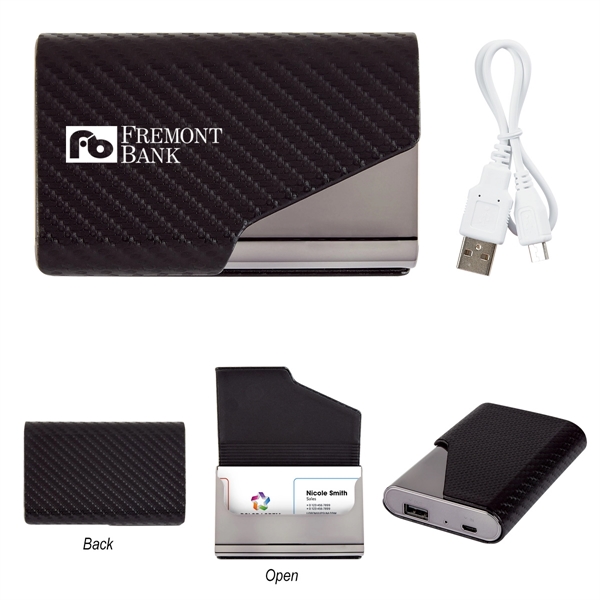 UL Listed 2-In-1 Zeus Power Bank With Card Holder - UL Listed 2-In-1 Zeus Power Bank With Card Holder - Image 0 of 2