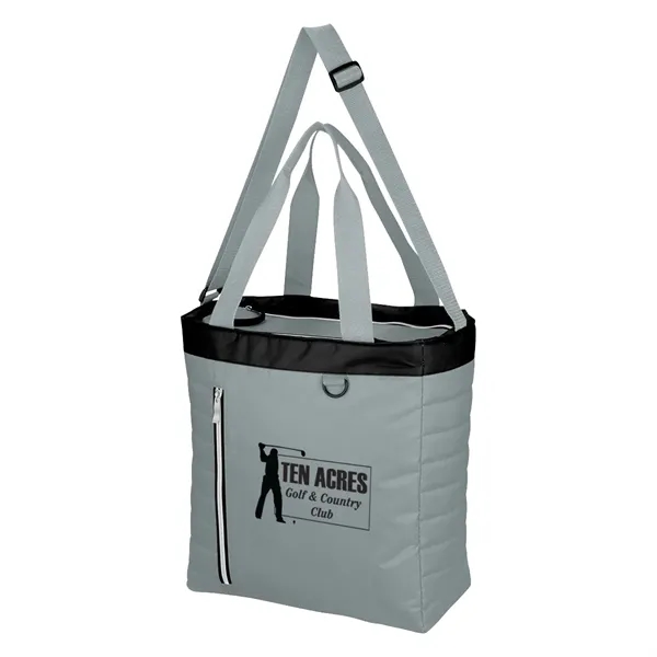 Quilted Slim Line Cooler Tote Bag - Quilted Slim Line Cooler Tote Bag - Image 2 of 18
