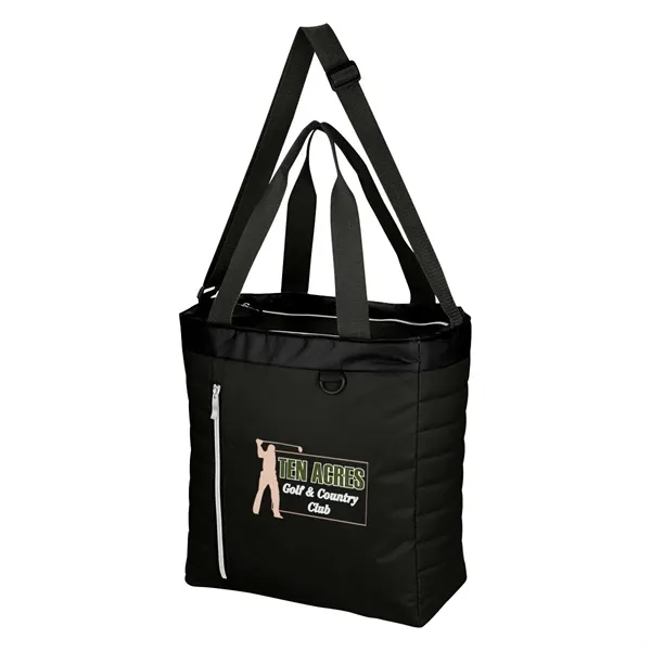Quilted Slim Line Cooler Tote Bag - Quilted Slim Line Cooler Tote Bag - Image 4 of 18