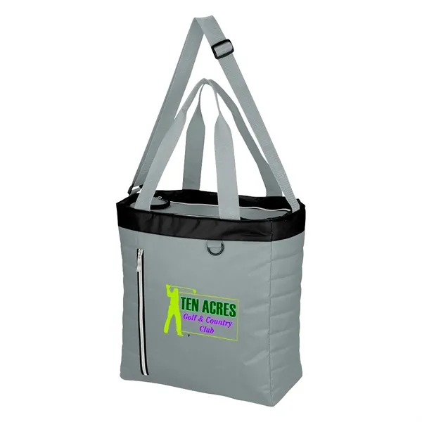 Quilted Slim Line Cooler Tote Bag - Quilted Slim Line Cooler Tote Bag - Image 6 of 18