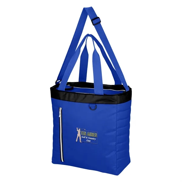 Quilted Slim Line Cooler Tote Bag - Quilted Slim Line Cooler Tote Bag - Image 9 of 18