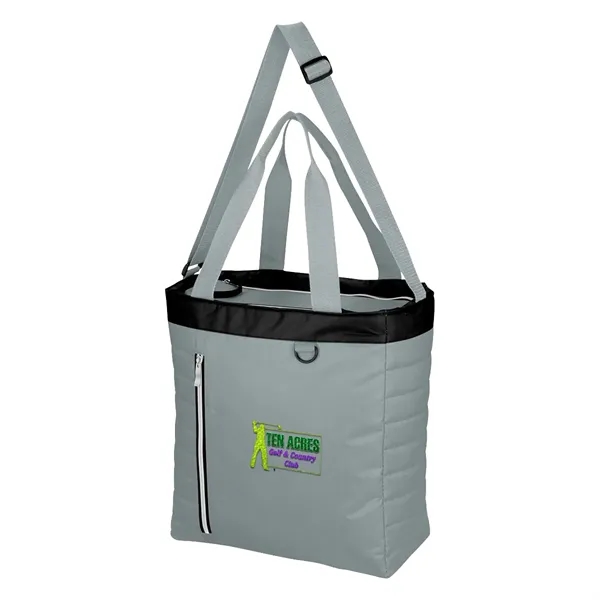 Quilted Slim Line Cooler Tote Bag - Quilted Slim Line Cooler Tote Bag - Image 10 of 18