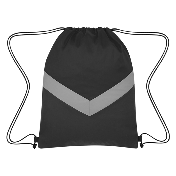 Reflective Stripe Drawstring Sports Pack - Reflective Stripe Drawstring Sports Pack - Image 1 of 10