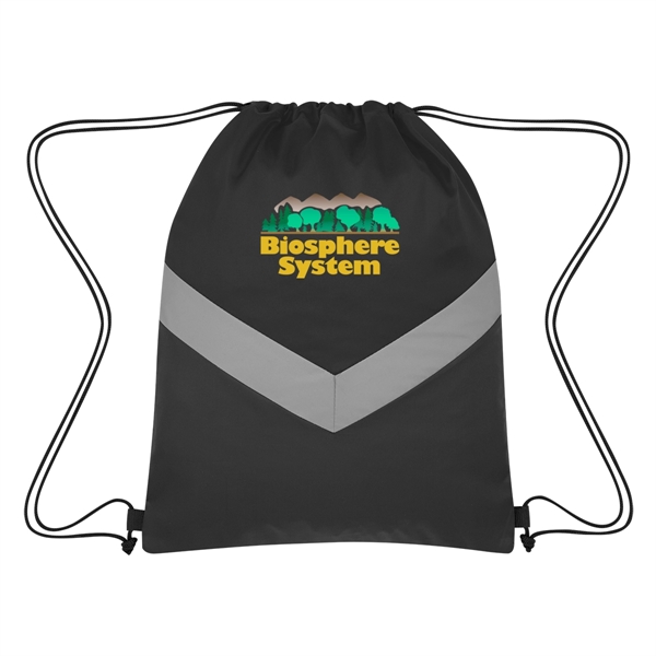 Reflective Stripe Drawstring Sports Pack - Reflective Stripe Drawstring Sports Pack - Image 2 of 10