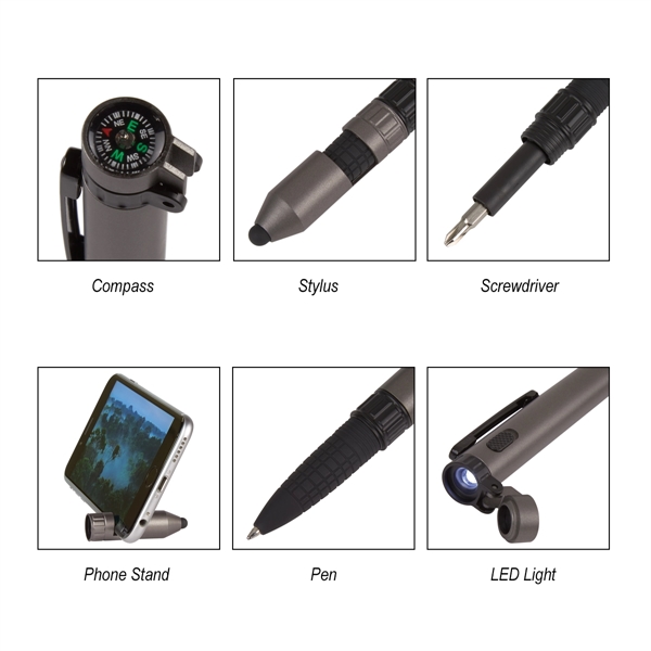 6-In-1 Quest Multi Tool Pen - 6-In-1 Quest Multi Tool Pen - Image 1 of 20