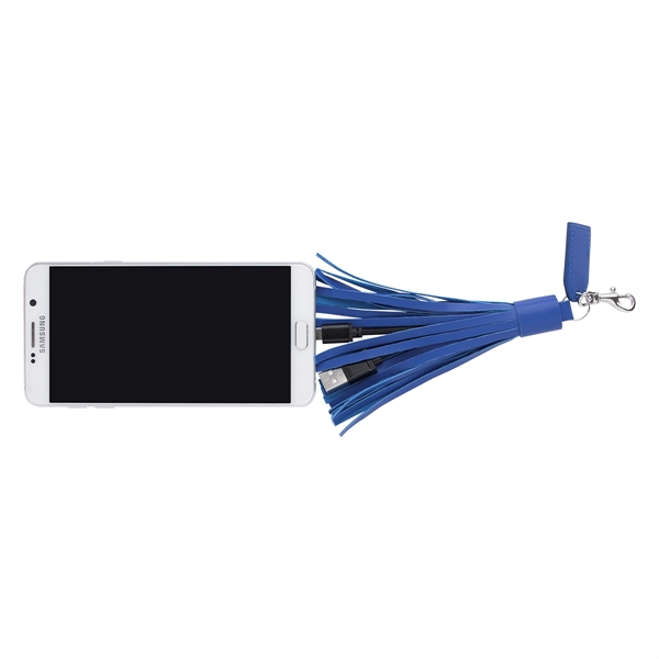 2-In-1 Charging Cables On Tassel Key Ring - 2-In-1 Charging Cables On Tassel Key Ring - Image 9 of 10