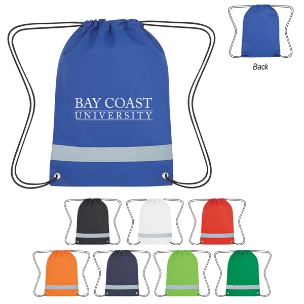 Lil' Bit Reflective Non-Woven Drawstring Bag - Lil' Bit Reflective Non-Woven Drawstring Bag - Image 0 of 25