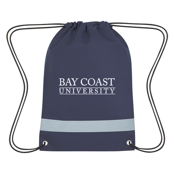 Lil' Bit Reflective Non-Woven Drawstring Bag - Lil' Bit Reflective Non-Woven Drawstring Bag - Image 4 of 25