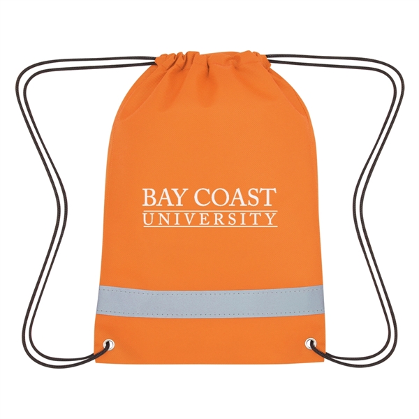 Lil' Bit Reflective Non-Woven Drawstring Bag - Lil' Bit Reflective Non-Woven Drawstring Bag - Image 5 of 25