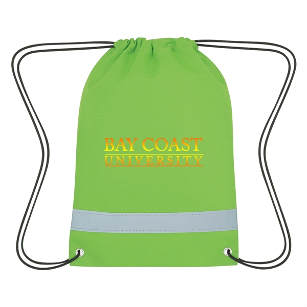 Lil' Bit Reflective Non-Woven Drawstring Bag - Lil' Bit Reflective Non-Woven Drawstring Bag - Image 11 of 25