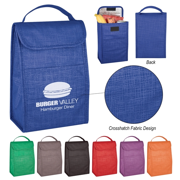 Crosshatch Non-Woven Lunch Bag - Crosshatch Non-Woven Lunch Bag - Image 0 of 23