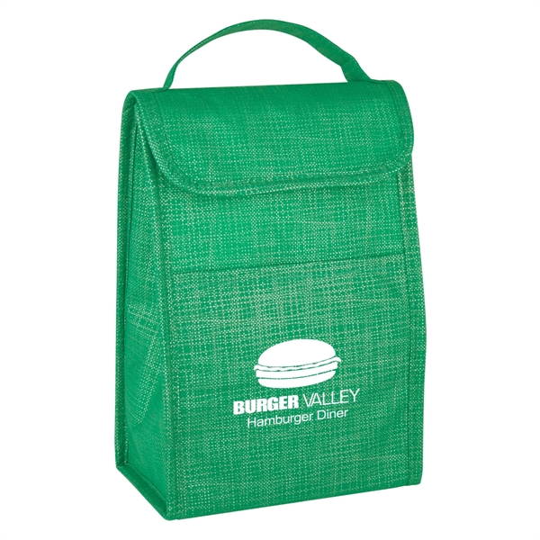 Crosshatch Non-Woven Lunch Bag - Crosshatch Non-Woven Lunch Bag - Image 3 of 23
