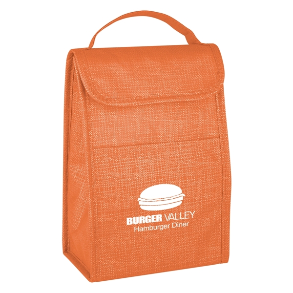 Crosshatch Non-Woven Lunch Bag - Crosshatch Non-Woven Lunch Bag - Image 4 of 23