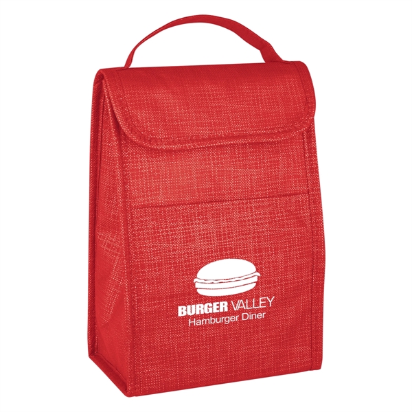 Crosshatch Non-Woven Lunch Bag - Crosshatch Non-Woven Lunch Bag - Image 6 of 23
