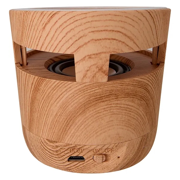 Woodgrain Wireless Charging Pad And Speaker - Woodgrain Wireless Charging Pad And Speaker - Image 6 of 6