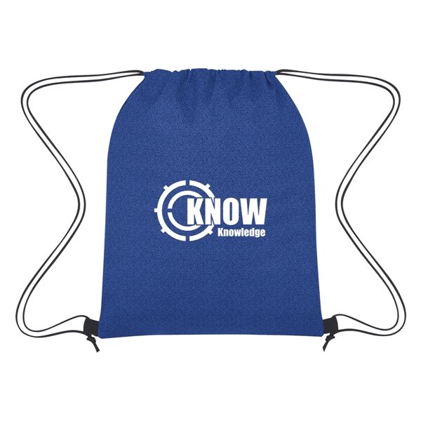 Heathered Non-Woven Drawstring Backpack - Heathered Non-Woven Drawstring Backpack - Image 2 of 6