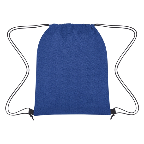 Heathered Non-Woven Drawstring Backpack - Heathered Non-Woven Drawstring Backpack - Image 6 of 6