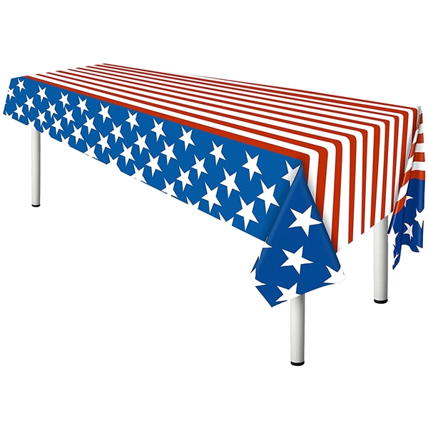 54 x 108 Inch 4th of July Tablecloth - 54 x 108 Inch 4th of July Tablecloth - Image 0 of 5