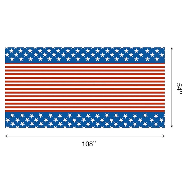 54 x 108 Inch 4th of July Tablecloth - 54 x 108 Inch 4th of July Tablecloth - Image 2 of 5