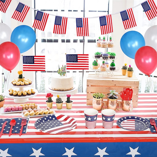 54 x 108 Inch 4th of July Tablecloth - 54 x 108 Inch 4th of July Tablecloth - Image 4 of 5