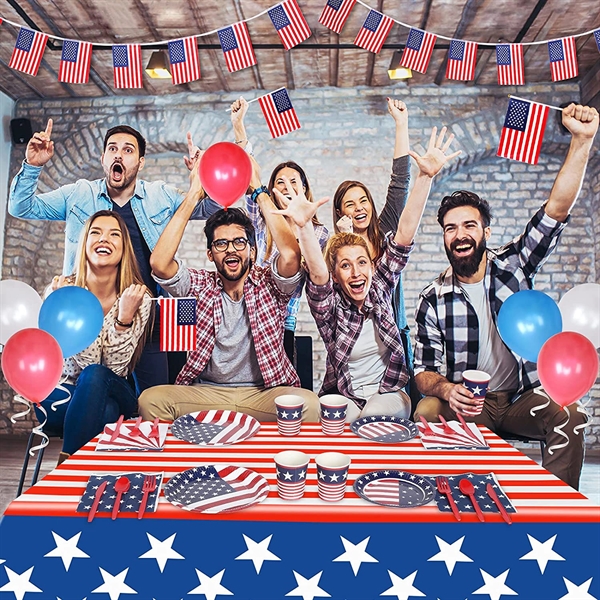 54 x 108 Inch 4th of July Tablecloth - 54 x 108 Inch 4th of July Tablecloth - Image 5 of 5