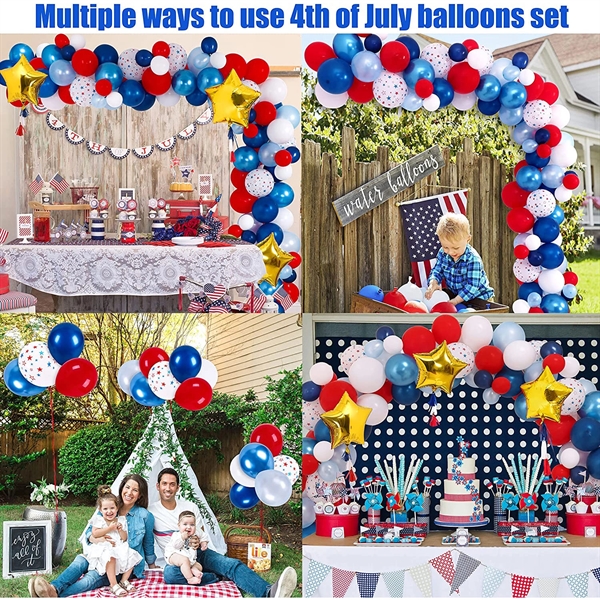 129Pcs 4th of July Balloon Decorations - 129Pcs 4th of July Balloon Decorations - Image 3 of 5