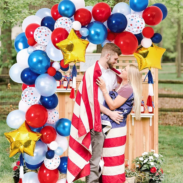 129Pcs 4th of July Balloon Decorations - 129Pcs 4th of July Balloon Decorations - Image 4 of 5