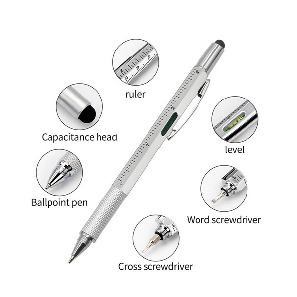 6 In 1 Multifunction Tools Stylus Pen - 6 In 1 Multifunction Tools Stylus Pen - Image 1 of 1
