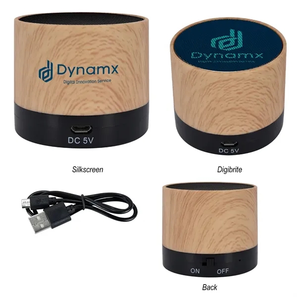 Allegro Wood Grain Wireless Speaker - Allegro Wood Grain Wireless Speaker - Image 0 of 4