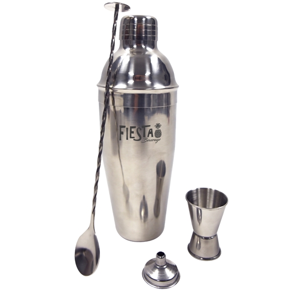 25 Oz. Stainless Steel Cocktail Set - 25 Oz. Stainless Steel Cocktail Set - Image 2 of 3