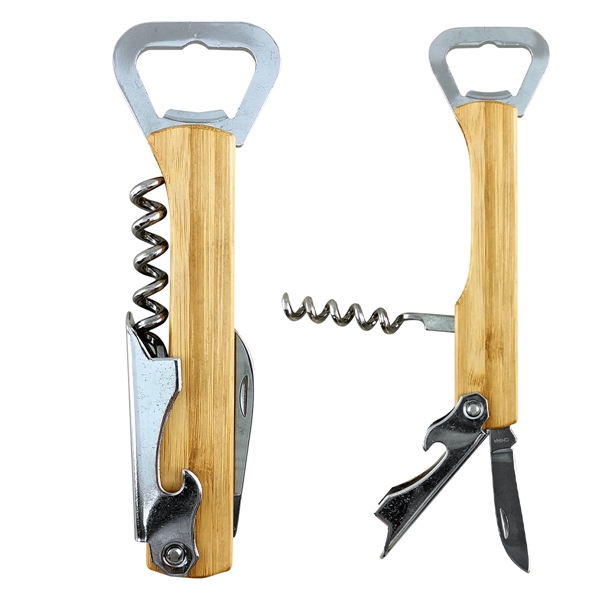 Bamboo 4-In-1 Waiter's Knife - Bamboo 4-In-1 Waiter's Knife - Image 1 of 2