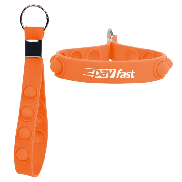 Push Pop Stress Reliever Keychain - Push Pop Stress Reliever Keychain - Image 5 of 12