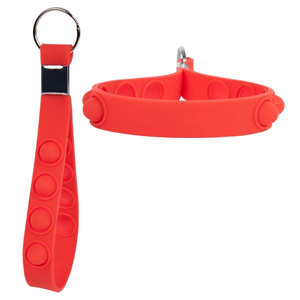 Push Pop Stress Reliever Keychain - Push Pop Stress Reliever Keychain - Image 7 of 12