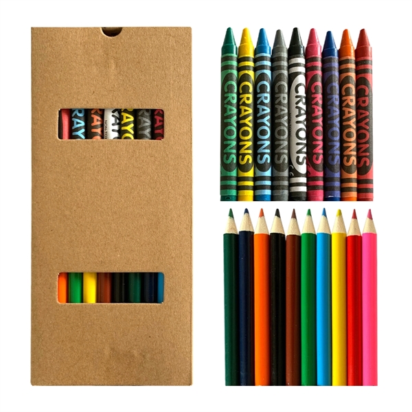 19 Piece Crayon And Pencil Set - 19 Piece Crayon And Pencil Set - Image 1 of 3