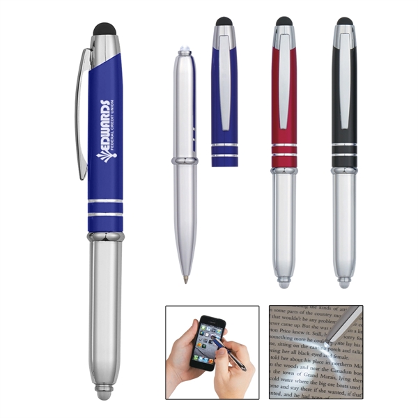 Ballpoint Stylus Pen With Light - Ballpoint Stylus Pen With Light - Image 0 of 12
