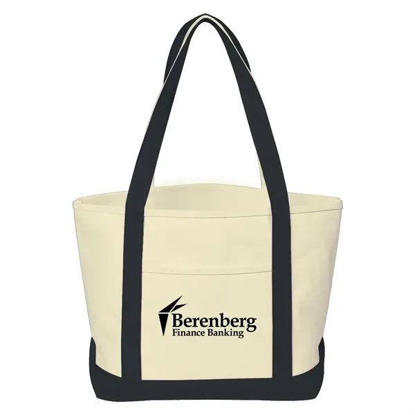 Heavy Cotton Canvas Boat Tote Bag - Heavy Cotton Canvas Boat Tote Bag - Image 3 of 28
