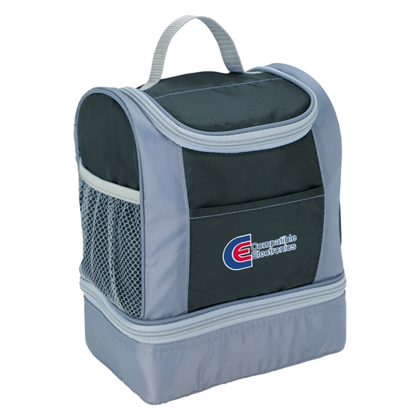 Two-Tone Cooler Lunch Bag - Two-Tone Cooler Lunch Bag - Image 4 of 9