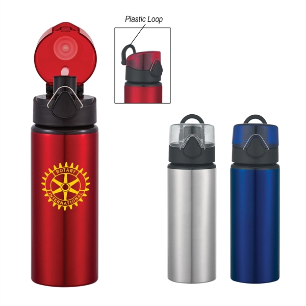 25 Oz. Aluminum Sports Bottle With Flip-Top Lid - 25 Oz. Aluminum Sports Bottle With Flip-Top Lid - Image 0 of 6