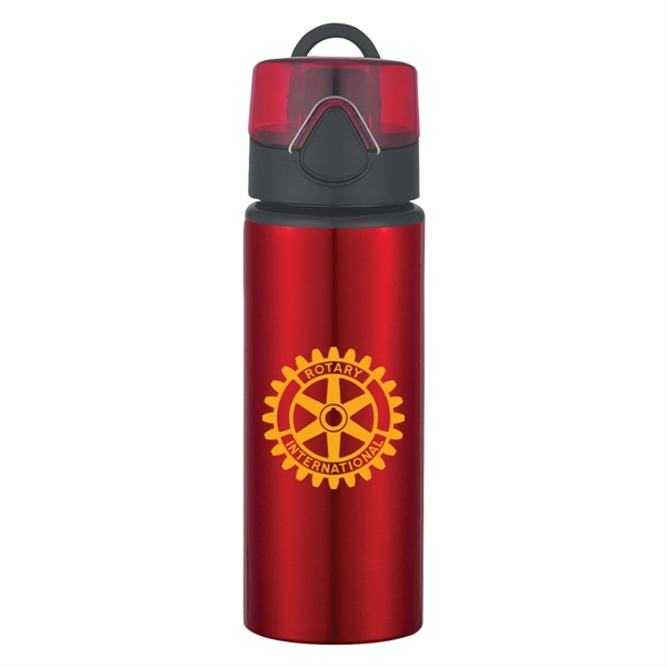 25 Oz. Aluminum Sports Bottle With Flip-Top Lid - 25 Oz. Aluminum Sports Bottle With Flip-Top Lid - Image 4 of 6