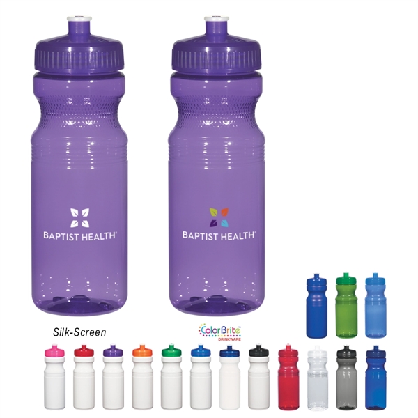 24 Oz. Poly-Clear Fitness Bottle - 24 Oz. Poly-Clear Fitness Bottle - Image 0 of 42