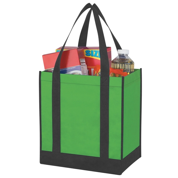 Non-Woven Two-Tone Shopper Tote Bag - Non-Woven Two-Tone Shopper Tote Bag - Image 9 of 36