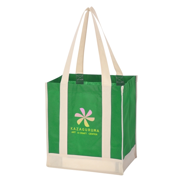 Non-Woven Two-Tone Shopper Tote Bag - Non-Woven Two-Tone Shopper Tote Bag - Image 13 of 36