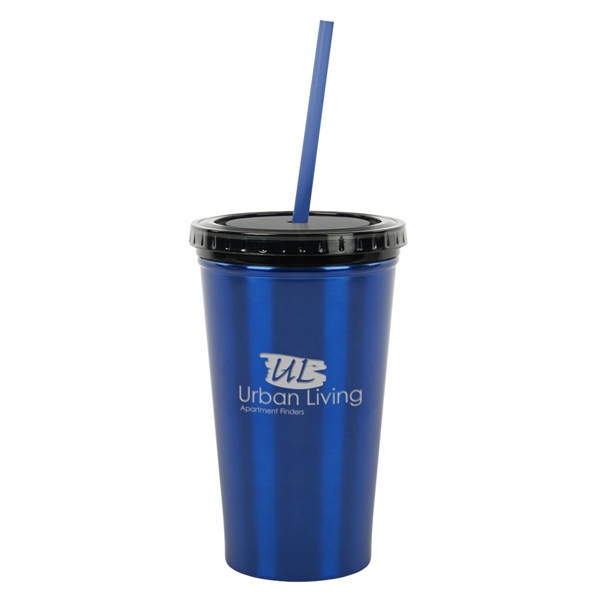 16 Oz. Stainless Steel Double Wall Tumbler - 16 Oz. Stainless Steel Double Wall Tumbler - Image 5 of 9