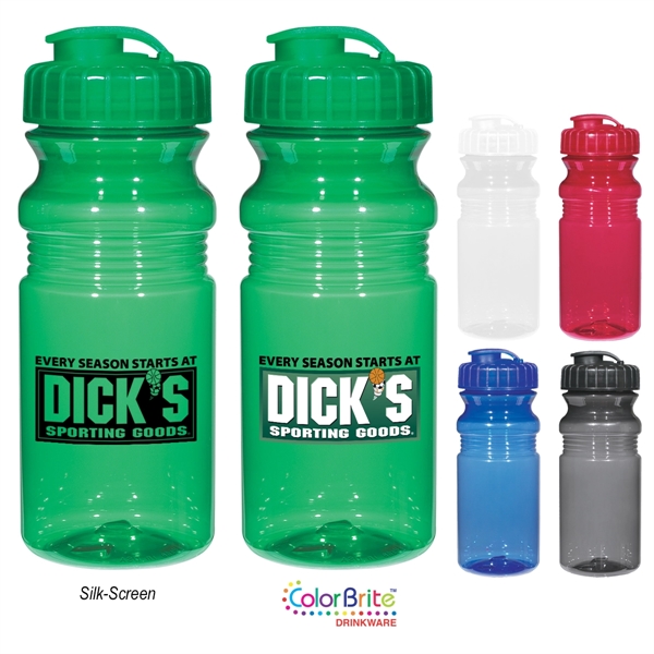 20 Oz. Poly-Clear Fitness Bottle With Super Sipper Lid - 20 Oz. Poly-Clear Fitness Bottle With Super Sipper Lid - Image 0 of 15
