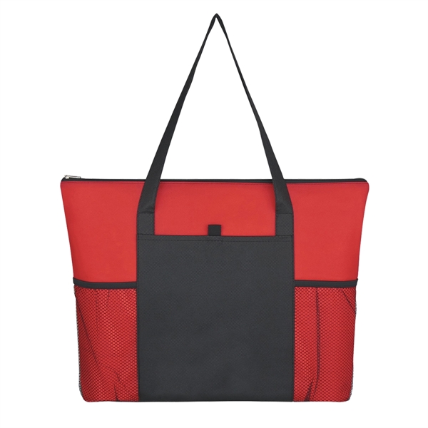 Non-Woven Voyager Zippered Tote Bag - Non-Woven Voyager Zippered Tote Bag - Image 8 of 10
