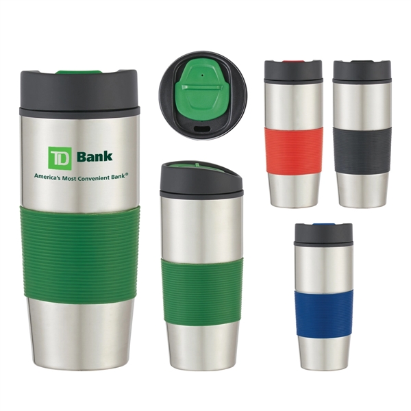 18 Oz. Gripper Stainless Steel Tumbler - 18 Oz. Gripper Stainless Steel Tumbler - Image 0 of 8
