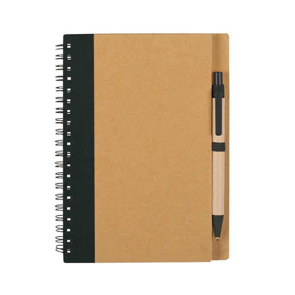 Eco-Inspired Spiral Notebook & Pen - Eco-Inspired Spiral Notebook & Pen - Image 0 of 12